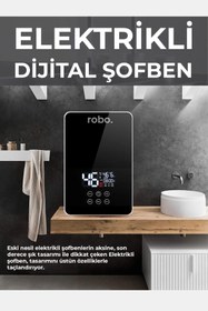 Resim ROBO Dijital Akıllı Şofben - (DUŞ BAŞLIĞI HEDİYELİ) 