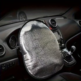 Resim Araba Direksiyon Güneşlik Kapak - SUV'lar, Kamyonlar, Sedanlar için Uygun - Siyah, Isı ve Parlama Azaltımı, Kolay Kurulum, Gösterge Paneli ve Kontrolleri Korur, Araç İçi Aksesuar, Şık Tasarım, Dayanıklı Malzeme 