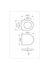 Resim VitrA Liquid Duroplast Klozet Kapağı Beyaz Yavaş Kapanır 137-003R009 