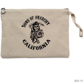 Resim Sons Of Anarchy California Krem Clutch Astarlı Cüzdan / El Çantası - Krem 