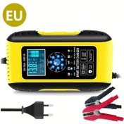 Resim Honeybeeshop 12v 10a 24v 5a Akıllı Hızlı Şarj Pulsu Onarım Pil Şarj Cihazı Sarı Motosiklet Araba Tam Otomatik Ab Fişi 