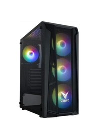 Resim Vento VG15FE 650W Mid Tower Oyuncu Bilgisayar Kasası Siyah 