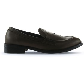 Resim Bueno Shoes Haki Deri Kadın Loafer 01wt2409 