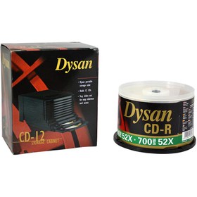 Resim Dysan CD-R 700MB 52X Cakebox 50'li Paket + 12lik CD Kutusu Hediye 