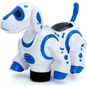 Resim Pilli Işıklı Müzikli Robot Köpek 8203 - Mavi 
