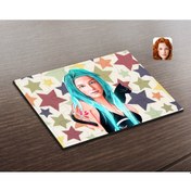 Resim Kişiye Özel Kedili Kız Karikatürlü Ahşap Puzzle-1 