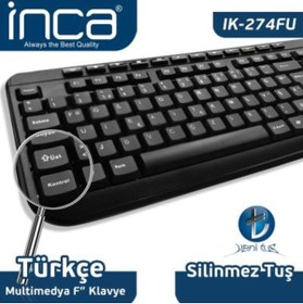 Resim Inca Türkçe F Adliye Mülakat Zabıt Katipliği Klavyesi Kablolu Yumuşak Tuş Usb Multimedya 