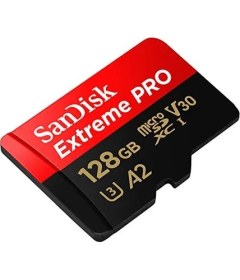 Resim Sandisk Extreme Pro Microsdxc Uhs-I Hafıza Kartı 128 GB + Adaptör ve Rescuepro Deluxe (Akıllı Telefonlar, Aksiyon Kameraları Veya Dronlar, A2, Class 10, V30, U3, 200 Mb/s Aktarım Için) 