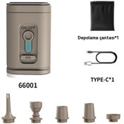 Resim Haki Taşınabilir Hava Pompası Kamp Yatağı Kablosuz Şişirme Şarj 