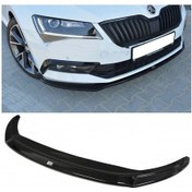Resim Skoda Superb 2015 2016 2017 2018 Ön Lip Parlak Siyah Ön Ek Plastik Ön Ek 