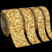 Resim 4 Rulmanlı Taş Elmas Şerit Kendinden Yapışkanlı Kristal Elmas Rulo, Bling Wrap DIY Sanat El Sanatları Çıkartması, Araba, Telefon, Brithday, Düğün Partisi Dekorasyonu için Taşlar Bant 
