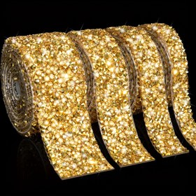 Resim 4 Rulmanlı Taş Elmas Şerit Kendinden Yapışkanlı Kristal Elmas Rulo, Bling Wrap DIY Sanat El Sanatları Çıkartması, Araba, Telefon, Brithday, Düğün Partisi Dekorasyonu için Taşlar Bant 