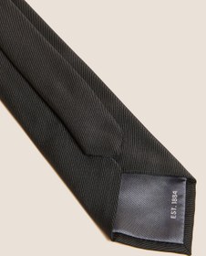 Resim Regular Fit Dokulu Kravat - Siyah / 1SIZE 