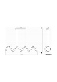 Resim Tra80012 Eco 120 Cm Led Avize Sarkıt Spıral Larga 