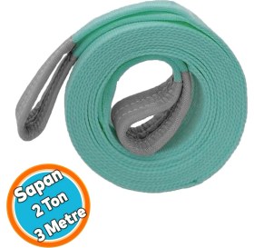 Resim Nzb Sapan Polyester Spanzet 2 Ton 3 Metre Turkuaz Sağlam Yük Kaldırma Taşıma İndirme Halat 