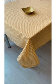 Resim Delixa Defnelam Piknik Örtüsü Sofra Bezi 170x170 cm (Hardal) 