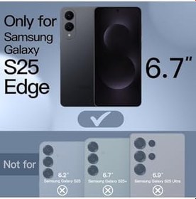 Resim CONSTRAIN - Samsung ile uyumlu Galaxy S25 Edge Kılıf Mat Magsafe ile uyumlu Şarj Özellikli Renkli Kenarlı + Ekran Koruyucu Cam Set 