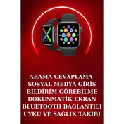 Resim Yeni Nesil Akıllı Saat ve Ucuz Kaliteli Bluetooth Kablosuz Kulaklık Amoled Ekran 