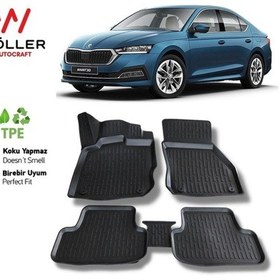 Resim Skoda Octavia Paspas 2021 Sonrası 3d Havuzlu Paspas 