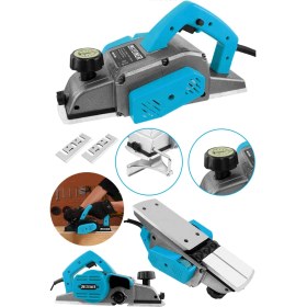 Resim Steiner Alman 4200 W Bakır Sargı Metal Şanzıman Motor Korumalı Çift Bıçaklı Planya Rende Makinesi + 2 Bıçak 