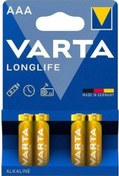 Resim Longlife 4 lü İnce Pil AAA Varta