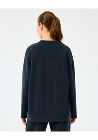 Resim Skechers W Soft Touch V Neck Asymmetric Sweatshirt Kadın Siyah Sweatshirt S2520064-3817 Siyah 