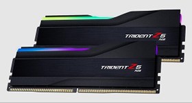 Resim GSkill Trident Z5 Rgb Siyah DDR5-6400MHZ CL32 32GB (2X16GB) Dual (32-39-39-102) 1.4V (F5-6400J3239G16GX2-TZ5RK) 