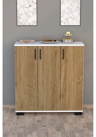 Resim Florida Çok Amaçlı 3 Kapaklı Dolap Çam Çam - Çam 