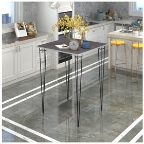 Resim Knsz masa sandalye takımı hem105zengin grisyh 060*060 2 sandalye syhsyh kolçaklı sırt minderli 