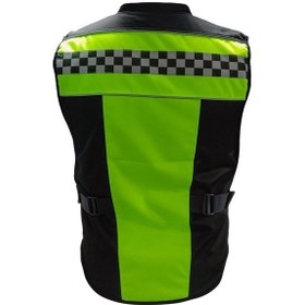 Resim Forte Gt 2001186 Cepli Motosiklet Reflektif Yelek Sarı Siyah 