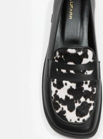 Resim Milka Siyah Hakiki Deri Kadın Loafer Siyah 