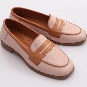 Resim Dgn 010-1 Kadin Loafer Ayakkabi Pudra 