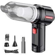 Resim Wezone Kablosuz Araç Süpürgesi 5000pa 120w - Hava Blower, Şişirici Ve Toplayıcı Fonksiyonu - Şeffaf Çöp Kutusu, Yüksek Yoğunluklu Filtre - Siyah 