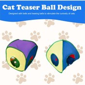 Resim Xindoker Renkli Kedi Tüneli Ve Çadır Seti - Katlanabilir Eğlenceli Oyuncak, Polyester Malzeme, 135 Cm Uzunluk 