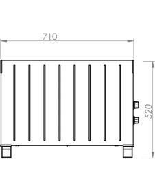 Resim Kumtel Elektrikli Siyah Konvektör Isıtıcı Ufo Soba 2500W Duvara Monte Edebilme 