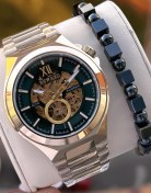 Resim Reward Otomatik Çelik Kasa Çelik Kordon 5 Atm Suya Dayanıklı Erkek Kol Saati Vs.blkt.0633 Sarı 