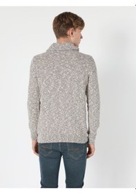 Resim Colin's Regular Fit Sal Yaka Gri Erkek Kazak CL1054819_Q1.V1_BME 