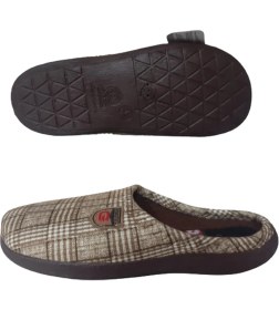 Resim Gezer Erkek Açık Kahverengi Çizgili Ultra Hafif Günlük Ev İçi Terlik 