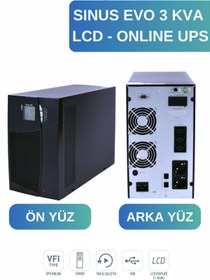 Resim Genel Markalar Sinus Evo Lcd 3 Kva Online Ups Kesintisiz Güç Kaynağı 7ah 