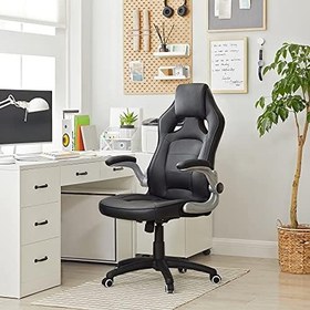 Resim SONGMICS Oyuncu Koltuğu, Ofis Koltuğu, Döner Sandalye, Siyah, Obg62B, 70 X 65 X 115 Cm 
