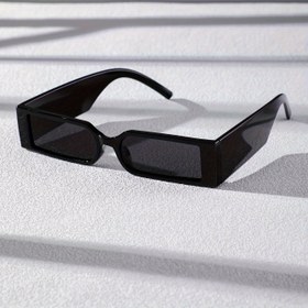 Resim 1 adet FAIRMARRY Şık Siyah Dikdörtgen Moda Gözlük Kadınlar için - Parlak Plastik Çerçeve, Dekoratif PC Lensler, Aile ve Arkadaşlar için Mükemmel Hediye, Moda Aksesuarları | Modern Kare Gözlükler | Hafif Tasarım 