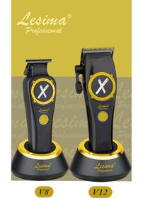 Resim Lesima Profesyonel V12 V8 Tıraş Makinası Seti 