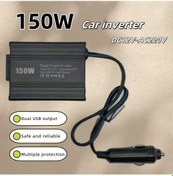Resim Xuweiwei 1pc 150w Araç İnverter 12v Dc 220v Ac 3.1a Çift Usb C Hızlı Şarj Seyahat Araç Fiş Adaptörü 