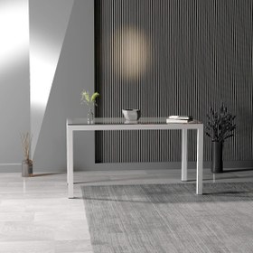 Resim Camlan Yemek Masası & Toplantı Masası - Beyaz / M 