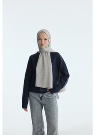 Resim Mirsoy Scarf İpeksi Jakar Şal Mira Desen Gri 
