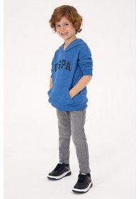 Resim U.s. Polo Assn. Erkek Çocuk Sweatshirt 50314005-vr251 Koyu Mavı Melanj 