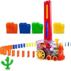 Resim NeUygun Pilli Dominolu Tren Kutulu Domino Taşı Dizen Tren 