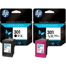 Resim Hp 301 Renkli Siyah Kartuş Seti 