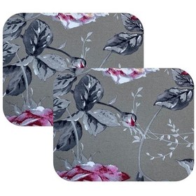 Resim Knsz oturma minderi 2 li artis&mutlu yaprak gri kumaş tel bar taburesi sandalyesi için 