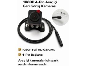 Resim Mpia Arka Içi Kameralar Için 4 Pin Arka Görüş Kamerası 1080P Fullhd 